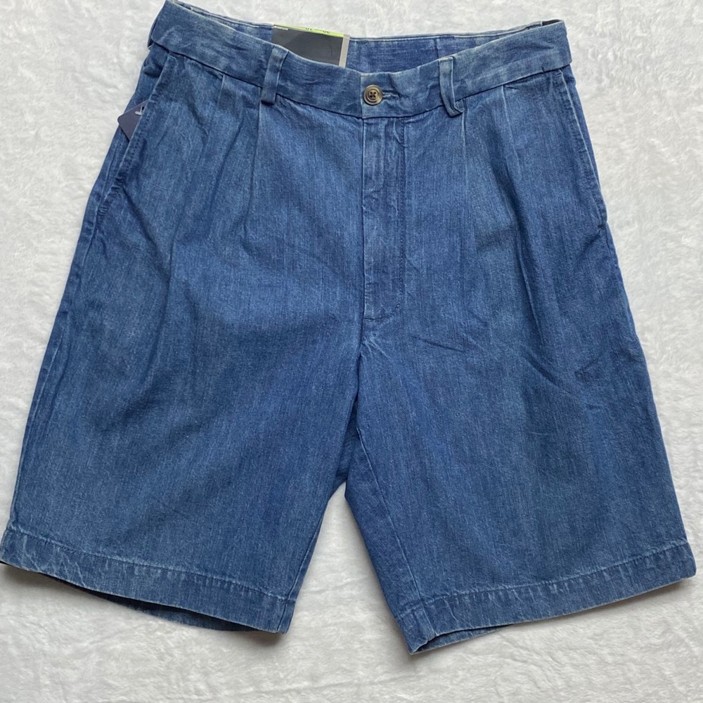 Roundtree‎ & Yorke Travel Smart Mens Pleated Shorts Expander Waistband 30 NWT - Picture 4 of 10
